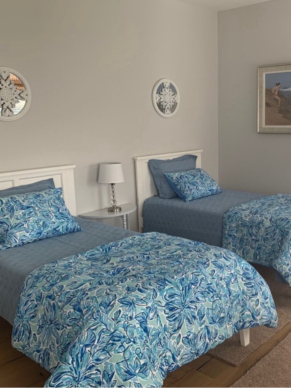 Blue Floral Comforter Set